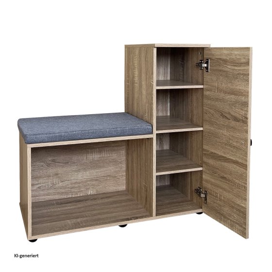 Schuhschrank mit Sitzbank Thekla Sonoma 