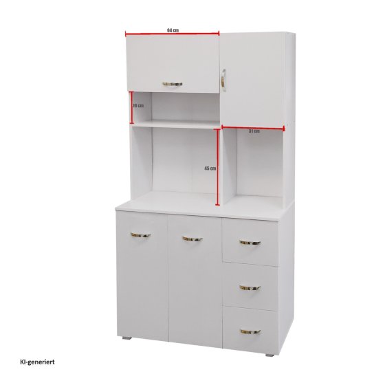 Küchenschrank Weiß Blanca 