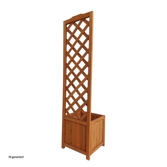 Pflanzkasten mit Rankgitter aus Holz Blumenkasten für Terrasse, Balkon und Garten 