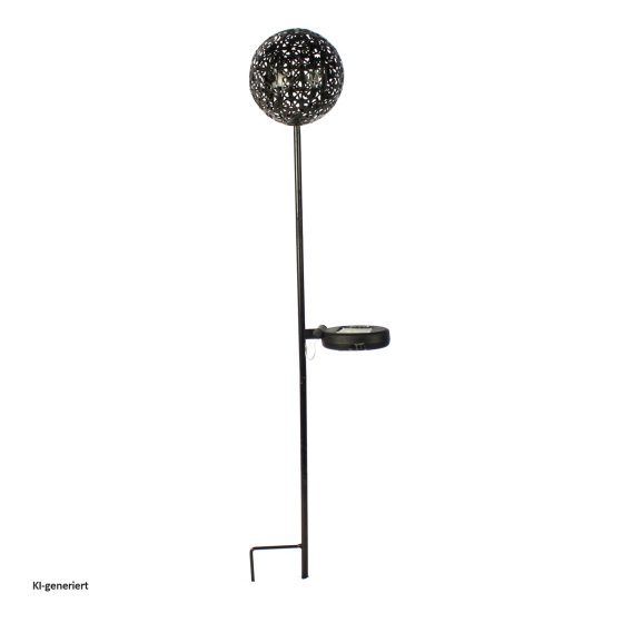 Solarlampe Luna Flower braun 