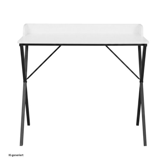 Schreibtisch Cedrik Weiß-Schwarz 