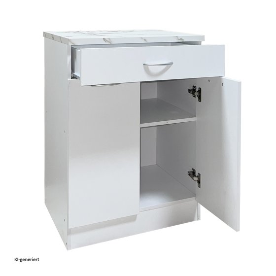 Küchenunterschrank Jenna Weiß 60 cm mit Schublade 
