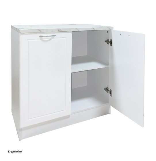 Küchenunterschrank Jenna Country Weiß 80 cm 