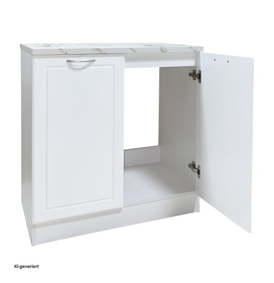 Spülenunterschrank Jenna Country Weiß 80 cm 