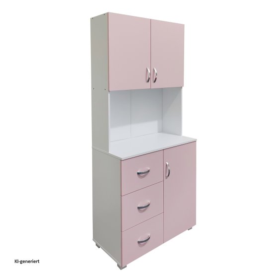 Badschrank Rosa Weiß 