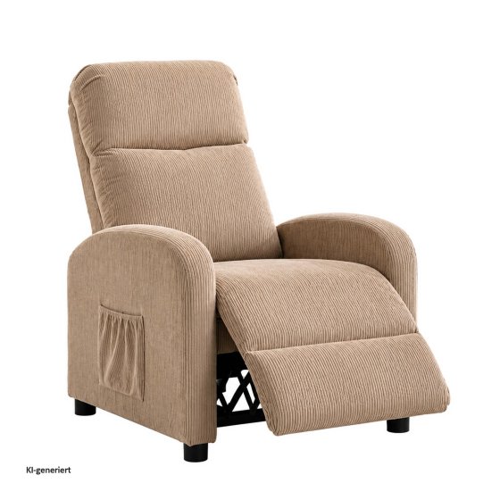 Liegesessel Jasna Cord Braun 