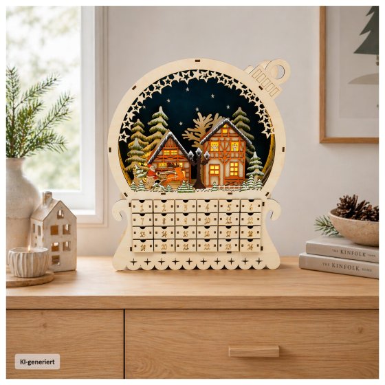 Adventskalender Weihnachtskugel zum Befüllen 