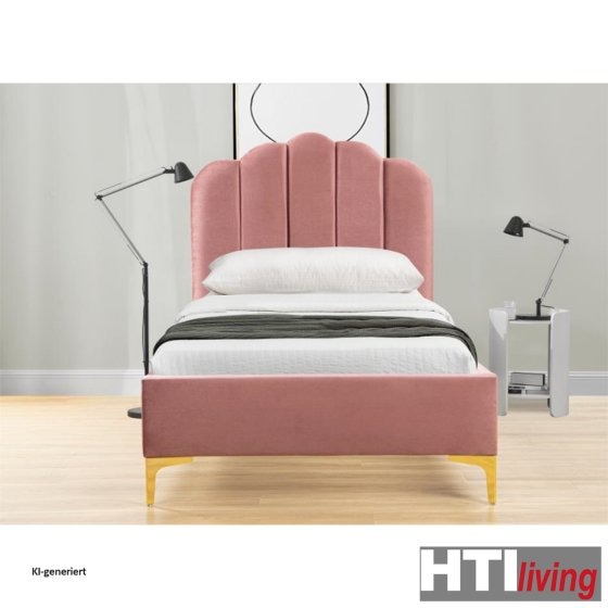 Polsterbett 90 x 200 cm Yoris Pink 