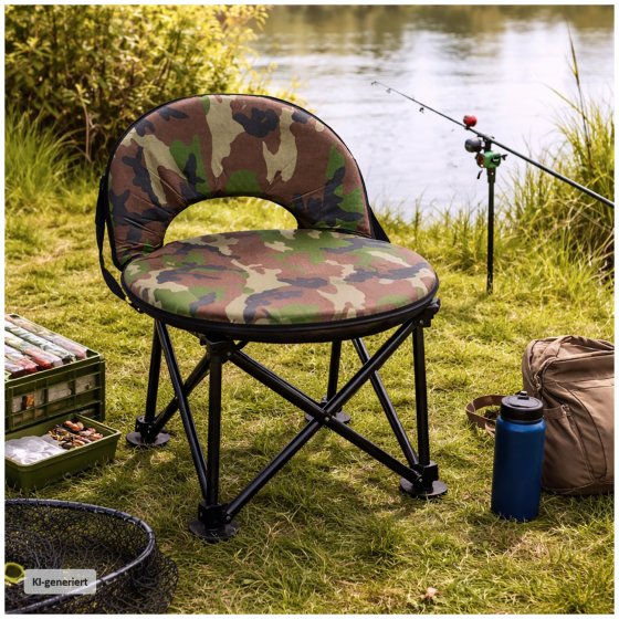 Bodensessel Camouflage Verstellbar Bodenstuhl Tarnmuster bis 150 kg 