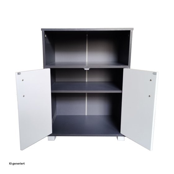 Küchenschrank Grau/Weiß Blanca 