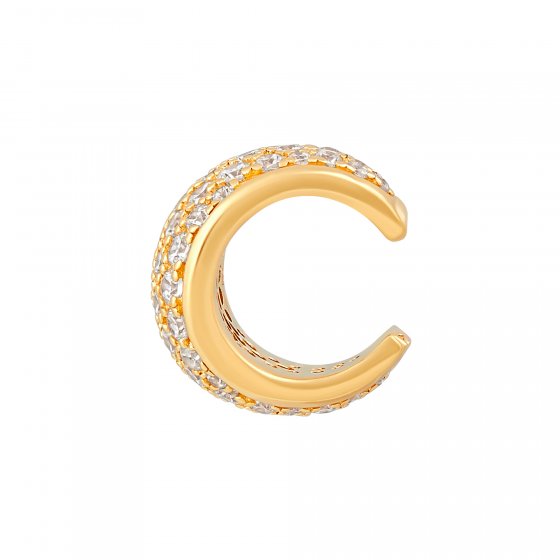 Ear Cuff 925 Sterling Silber vergoldet Golden Spark II 