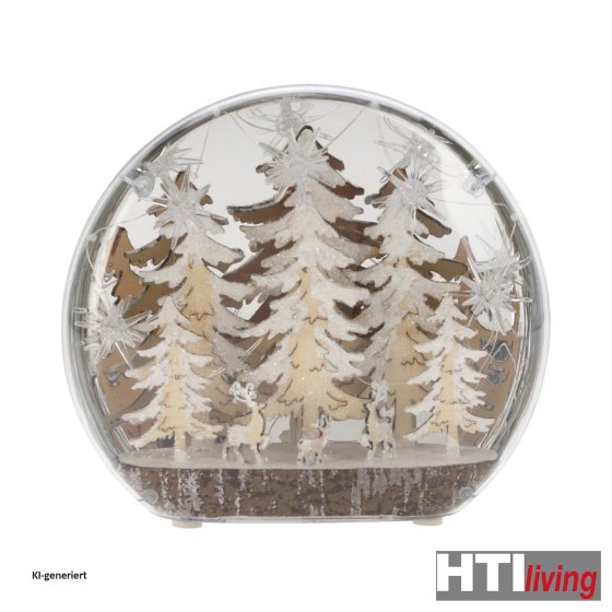 Weihnachtsdeko Kuppel, LED Wald 