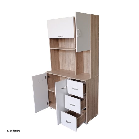 Küchenschrank Sonoma/Weiß Blanca 