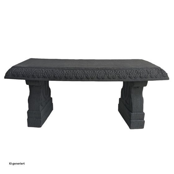 Gartenbank Daphne 100 cm aus Kunststein & recyceltem Polypropylen in Grau – Wetterfeste Sitzbank für Garten und Terrasse 