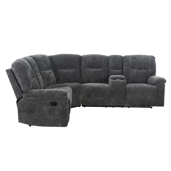 Ecksofa Evelina mit Liegefunktion Anthrazit 