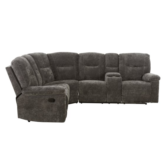 Ecksofa Evelina mit Liegefunktion Braun 