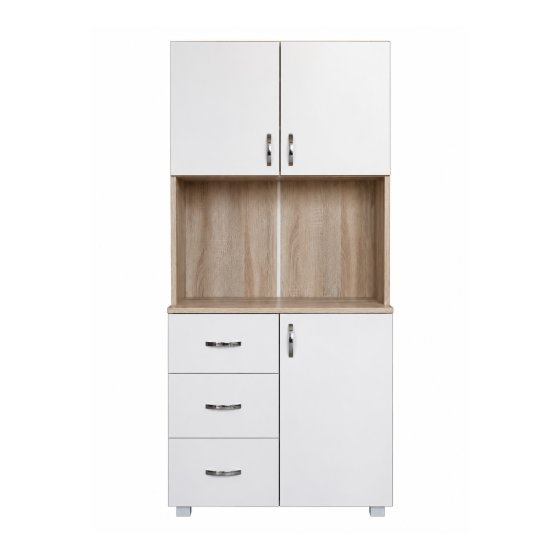 Küchenschrank Weiß/Sonoma Blanca 