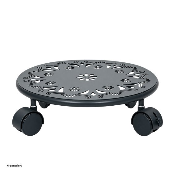 Pflanzenroller Petunia Metall 2er-Set Schwarz 