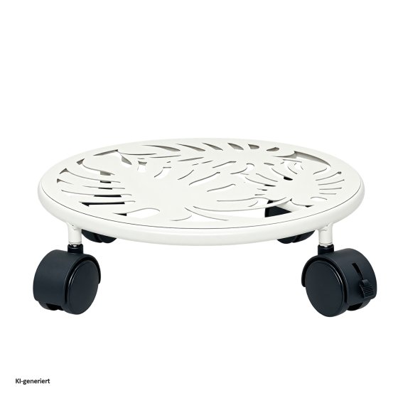 Pflanzenroller Petunia Metall 2er-Set Weiß 