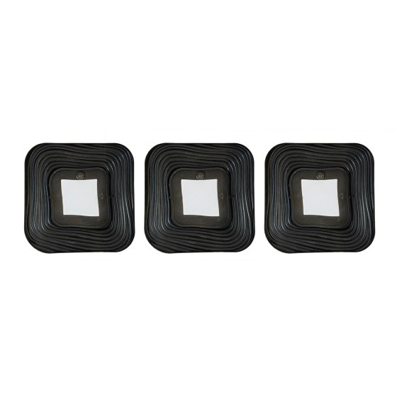 Spiegelset Ava 3-teilig Gold 25 x 25 cm 