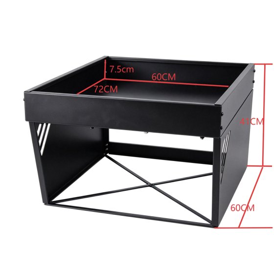 Rasenmähergarage mit Pflanzkasten Metall Schwarz 