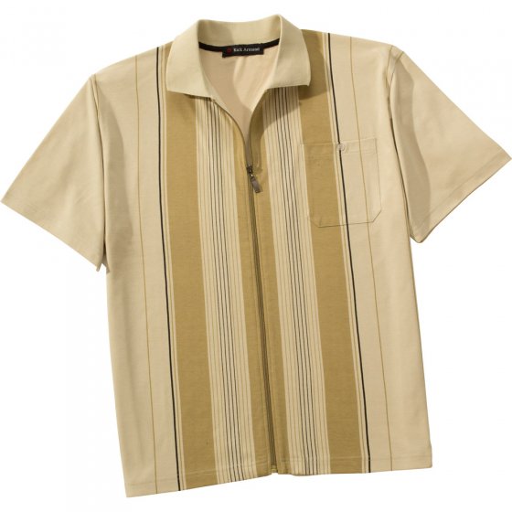 Poloshirt m.Reissver.,Set,M M | Beige#Blau