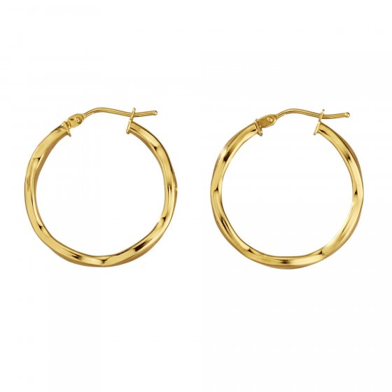 Ohrringe 375/- Gelbgold glanz Wellen 