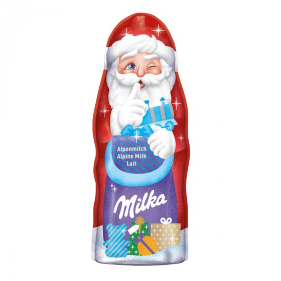 Milka Mein Lieblings Weihnachtsmann Alpenmilch Schokolade sortiert 90g 