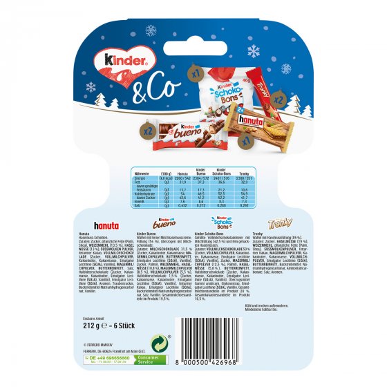 Kinder und Co Socke 4fach sortiert mit verschiedenen Highlights 212g 