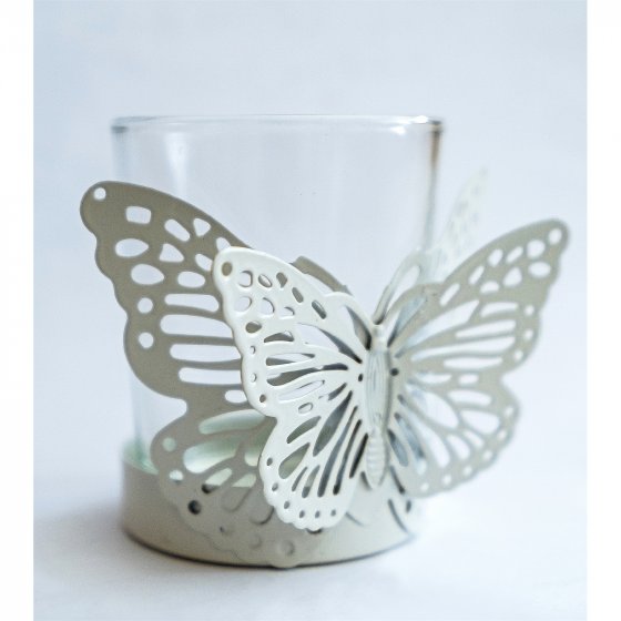 Teelichthalter Butterfly 3er Set Viola 