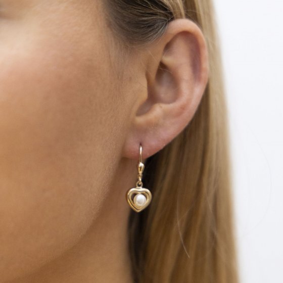 Ohrhänger 375/- Gelbgold Süßwasserperle 