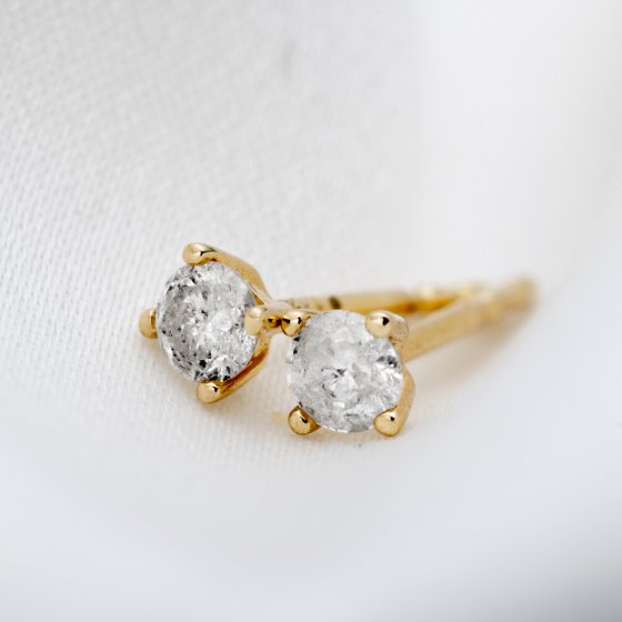 Ohrstecker 585/- Gelbgold 2 Brill. 0,25 ct. weiß 