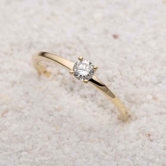 Ring Gold 585 mit einem echten Brilliant 0,25ct. 
