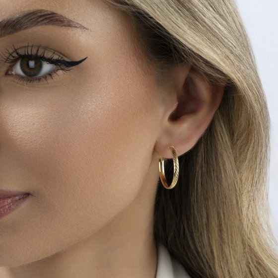 Creolen 375/- Gelbgold 22mm 