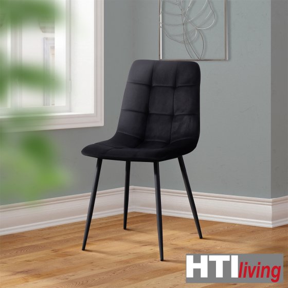 Stuhl Mesa Velvet Schwarz
