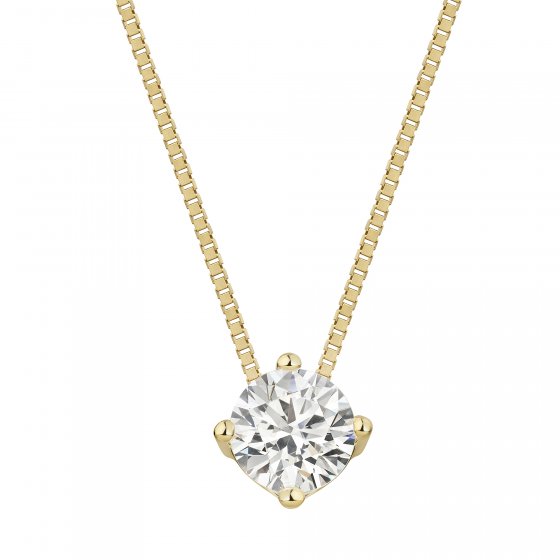 Collier 375/- Gelbgold Zirkonia 