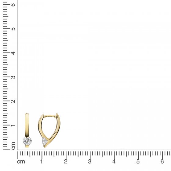 Ohrring 375 Gelbgold Zirkonia 