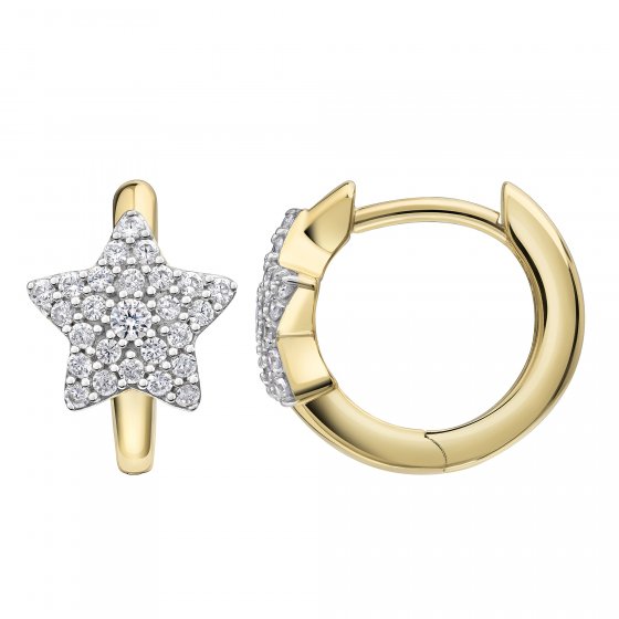 Ohrring 375 Gelbgold Zirkonia 