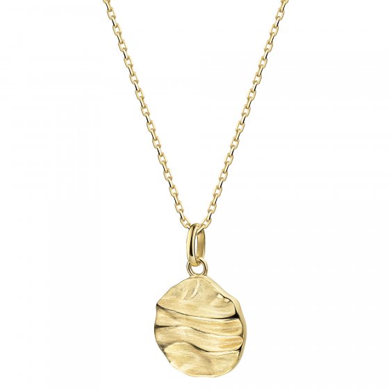 Anhänger mit Kette 375 Gelbgold Struktur 