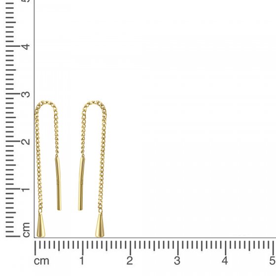 Durchzieh-Ohrring 375 Gelbgold 