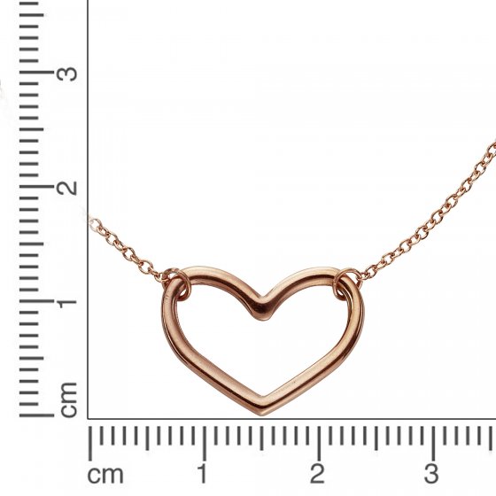Collier Edelstahl rosé vergoldet Herz 