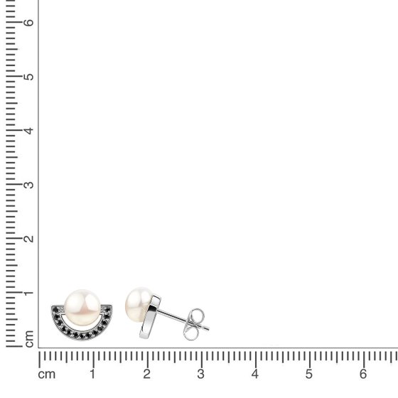 Ohrstecker 925/- Sterling Silber Süßwasserperle 