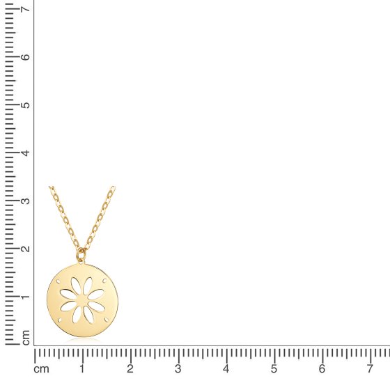 Collier 375/- Gelbgold  Blume 