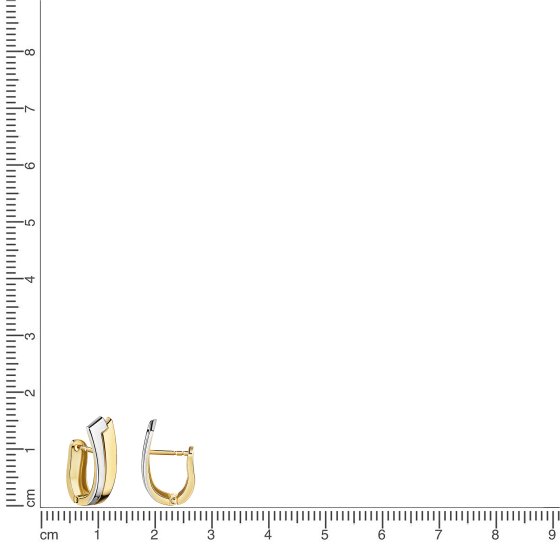 Klappcreolen 375/- Gelbgold bicolor glanz 