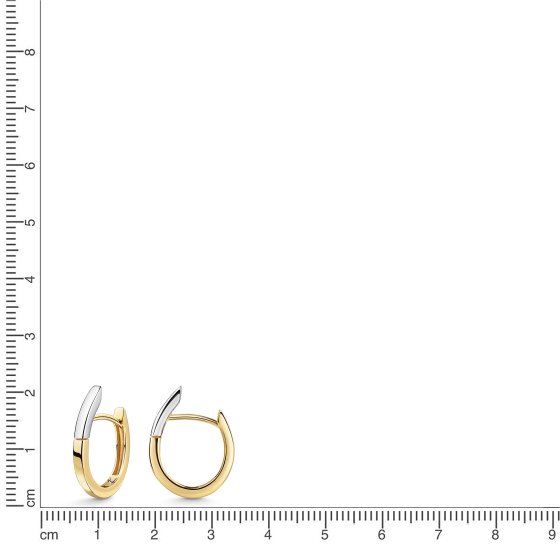 Klappcreolen 375/- Gelbgold bicolor glanz 