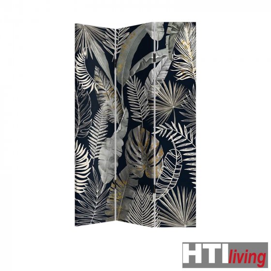Paravent Leaf Gold und Silber