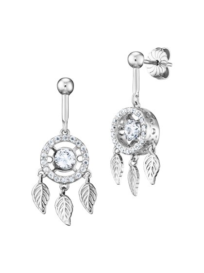 Ohrhänger 925/- Sterling Silber rhodiniert  38 Zirkonia 