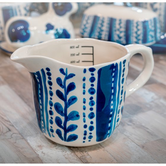 Milchkrug aus Keramik 800 ml Landhaus 