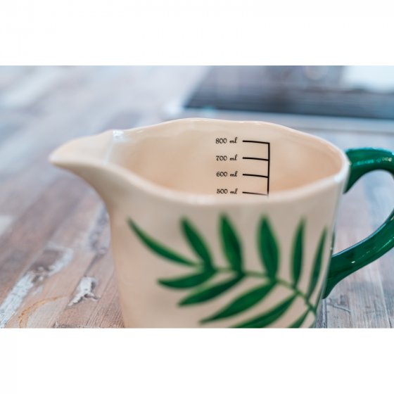 Milchkrug aus Keramik 800 ml Olivenzweig 