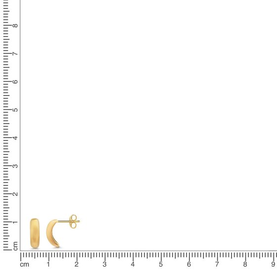 Ohrstecker 925/- Sterling Silber matt gelb vergoldet 